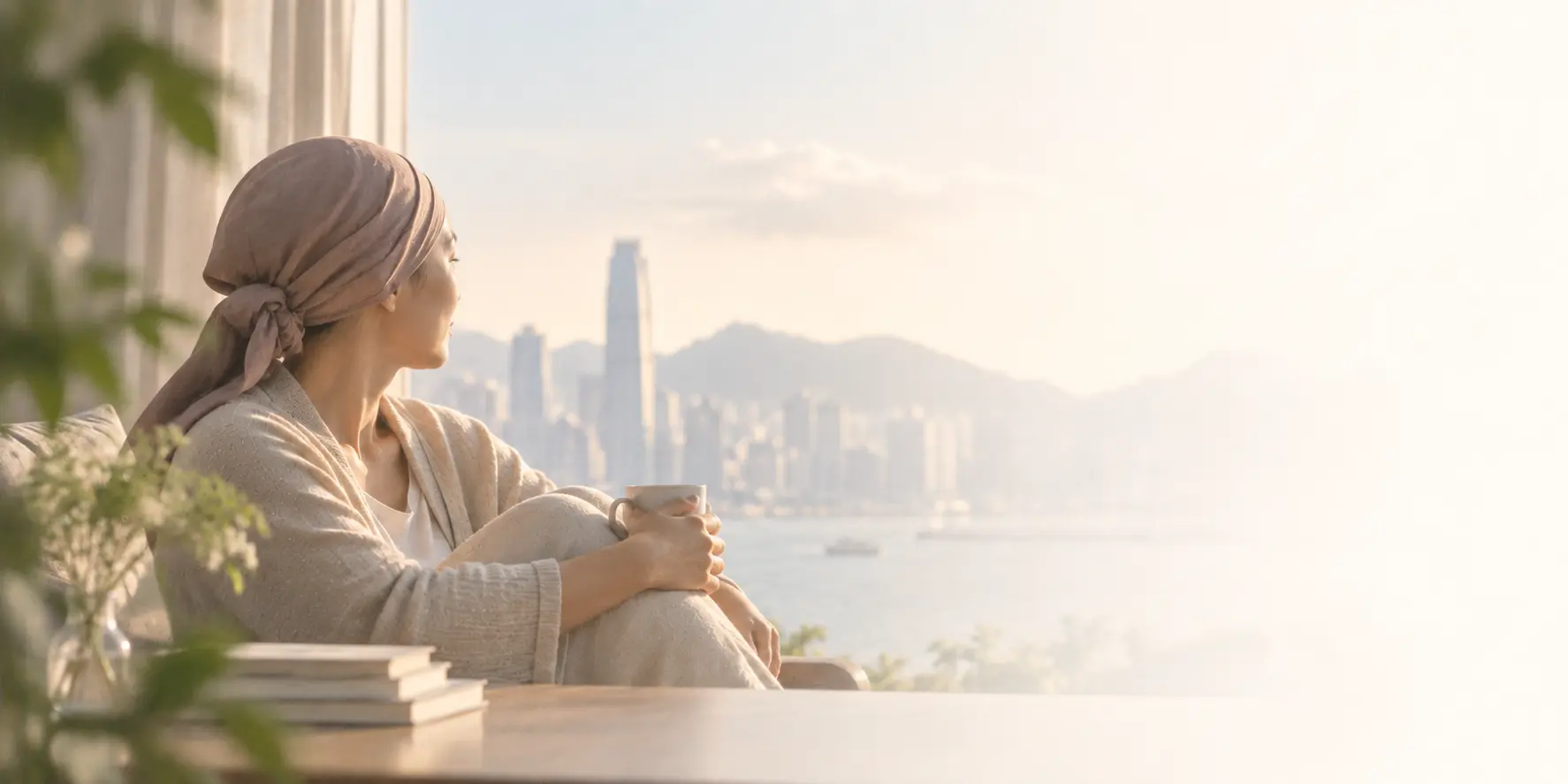 治療期間休養中的中年女性