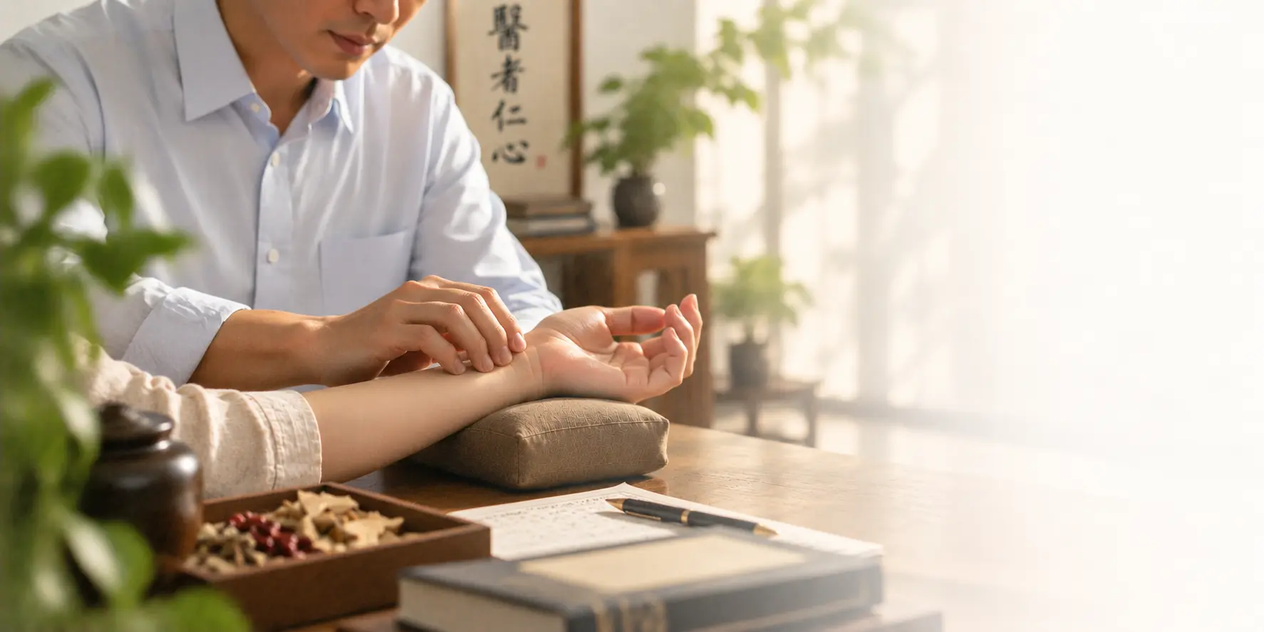 中醫師為患者把脈